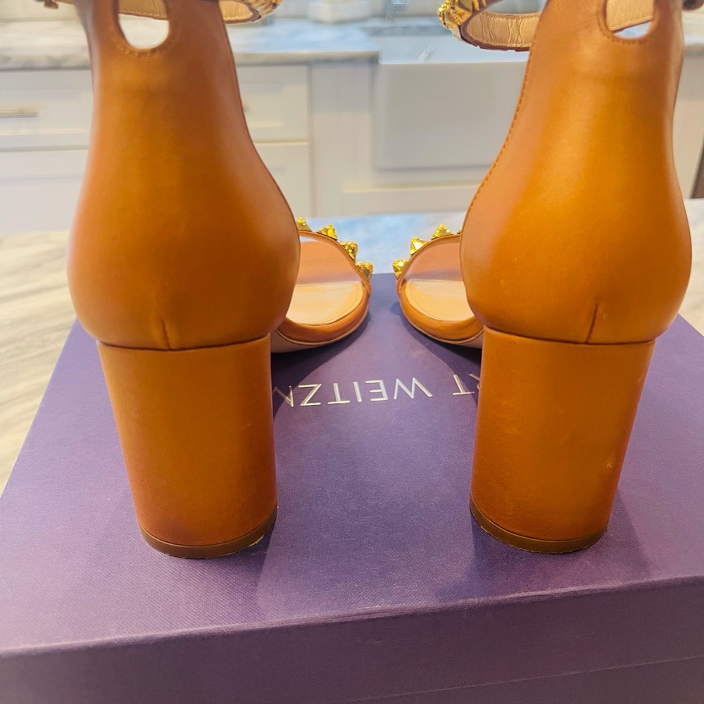 Stuart Weitzman Rosemarie Heeled Sandal In Cuoio … - image 7